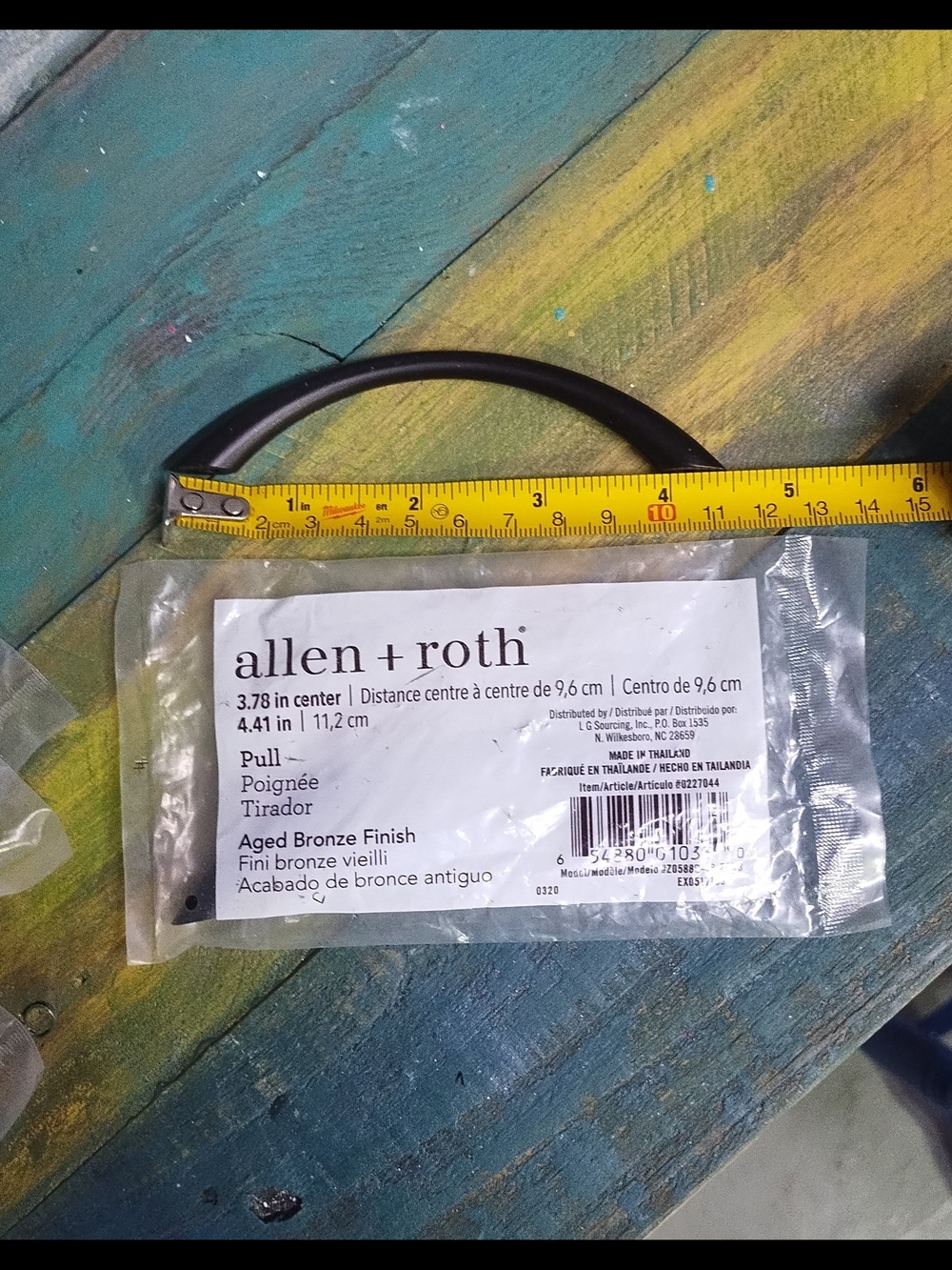 allen + roth Aged Bronze Cabinet Pull, 3.78 In Center/ 4.41 Long. Lot Of 14.